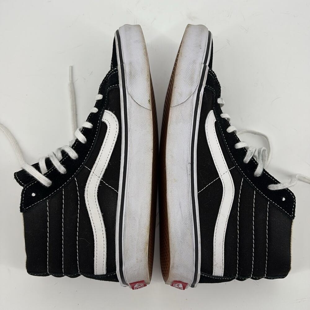 Vans Black and White High-Top Lace Up Sneakers Size 7 / Womens 8.5 - Picture 9 of 16